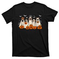 Cute Halloween Ghost Dogs Funny Dog Lovers Women T-Shirt