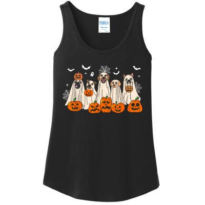 Cute Halloween Ghost Dogs Funny Dog Lovers Women Ladies Essential Tank