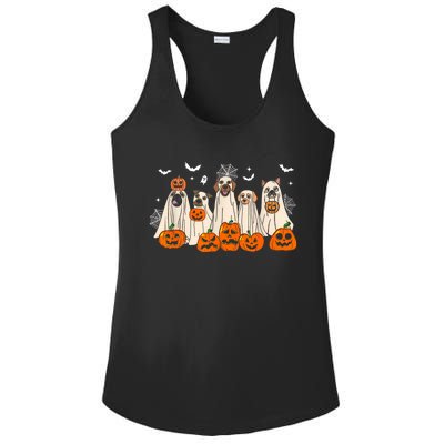 Cute Halloween Ghost Dogs Funny Dog Lovers Women Ladies PosiCharge Competitor Racerback Tank