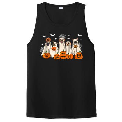 Cute Halloween Ghost Dogs Funny Dog Lovers Women PosiCharge Competitor Tank