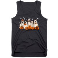 Cute Halloween Ghost Dogs Funny Dog Lovers Women Tank Top