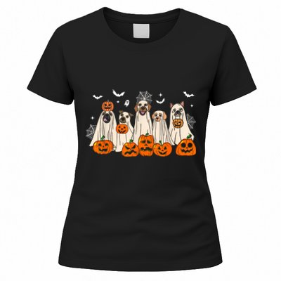 Cute Halloween Ghost Dogs Funny Dog Lovers Women Women's T-Shirt