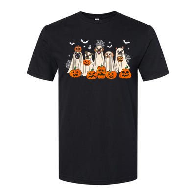 Cute Halloween Ghost Dogs Funny Dog Lovers Women Softstyle CVC T-Shirt