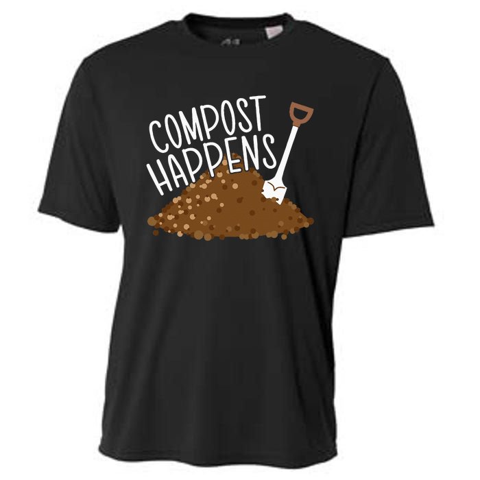 Compost Happens Gardening Plant Lover Succulent Cactus Lady Cooling Performance Crew T-Shirt