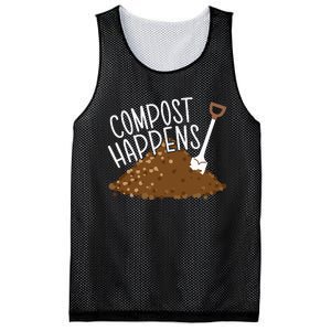 Compost Happens Gardening Plant Lover Succulent Cactus Lady Mesh Reversible Basketball Jersey Tank