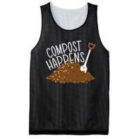 Compost Happens Gardening Plant Lover Succulent Cactus Lady Mesh Reversible Basketball Jersey Tank