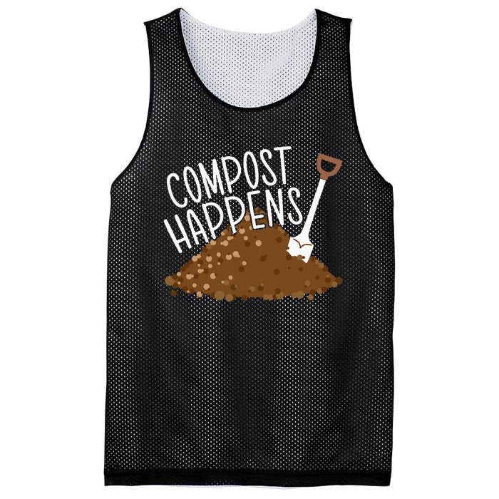 Compost Happens Gardening Plant Lover Succulent Cactus Lady Mesh Reversible Basketball Jersey Tank