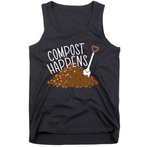 Compost Happens Gardening Plant Lover Succulent Cactus Lady Tank Top