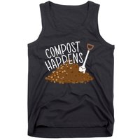 Compost Happens Gardening Plant Lover Succulent Cactus Lady Tank Top