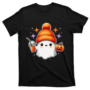 Cute Halloween Ghost Drink Pumpkin! Autumn Fall Season T-Shirt