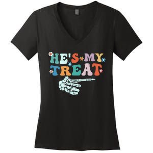 CoupleS Halloween Graphic Women's V-Neck T-Shirt