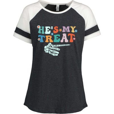 CoupleS Halloween Graphic Enza Ladies Jersey Colorblock Tee