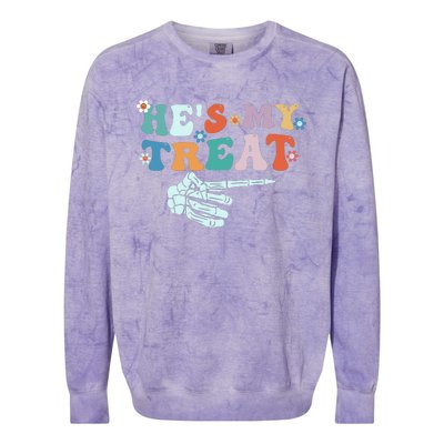 Couple Halloween Graphic Colorblast Crewneck Sweatshirt