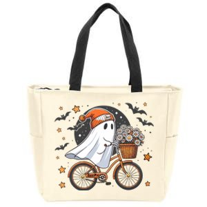 Cute Halloween Ghost S Zip Tote Bag