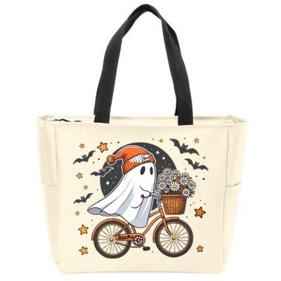 Cute Halloween Ghost S Zip Tote Bag