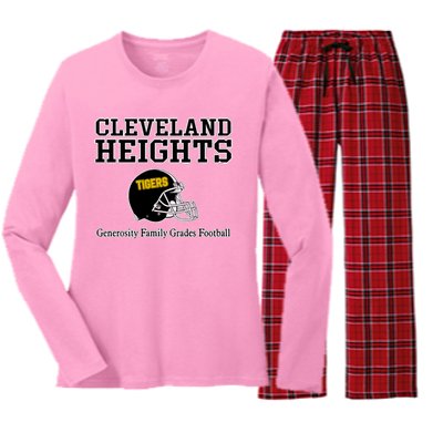 Cleveland Heights Generosity Family Grades Football Women's Long Sleeve Flannel Pajama Set 