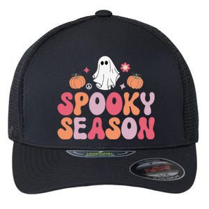 Cute Halloween Groovy Ghost Spooky Season Halloween Costume Flexfit Unipanel Trucker Cap