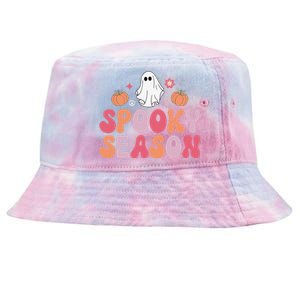 Cute Halloween Groovy Ghost Spooky Season Halloween Costume Tie-Dyed Bucket Hat