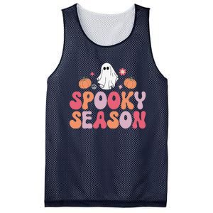 Cute Halloween Groovy Ghost Spooky Season Halloween Costume Mesh Reversible Basketball Jersey Tank