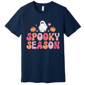 Cute Halloween Groovy Ghost Spooky Season Halloween Costume Premium T-Shirt