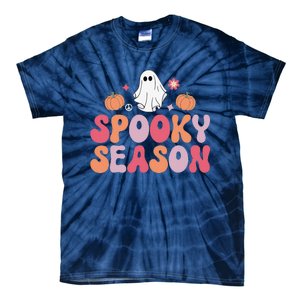 Cute Halloween Groovy Ghost Spooky Season Halloween Costume Tie-Dye T-Shirt