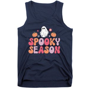 Cute Halloween Groovy Ghost Spooky Season Halloween Costume Tank Top