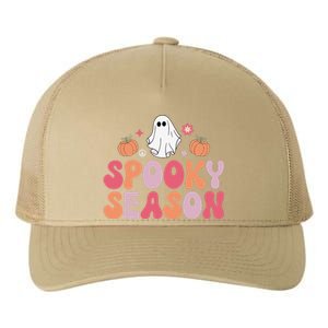 Cute Halloween Groovy Ghost Spooky Season Halloween Costume Yupoong Adult 5-Panel Trucker Hat