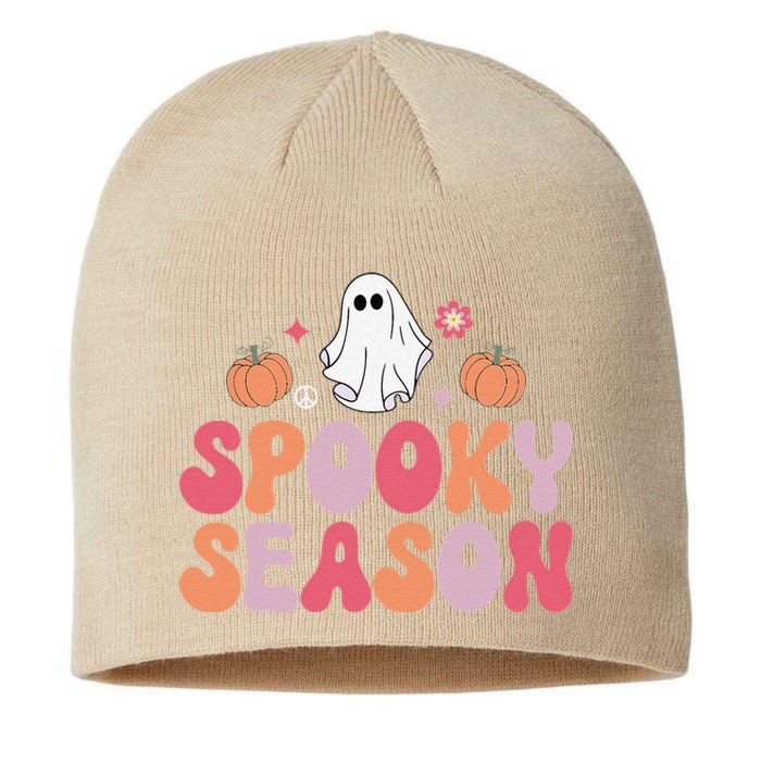 Cute Halloween Groovy Ghost Spooky Season Halloween Costume Sustainable Beanie