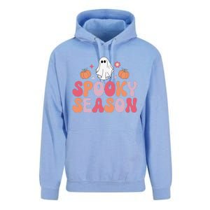 Cute Halloween Groovy Ghost Spooky Season Halloween Costume Unisex Surf Hoodie