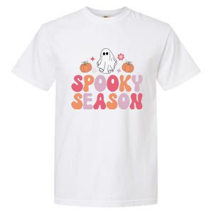 Cute Halloween Groovy Ghost Spooky Season Halloween Costume Garment-Dyed Heavyweight T-Shirt