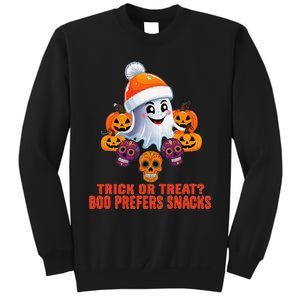 Cute Halloween Ghost Trick Or Treat Boo Candy Funny Quote Sweatshirt