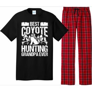 Coyote Hunting Grandpa Hunter Fathers Day Predator Hunting Gift Pajama Set