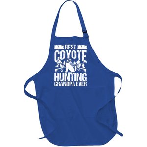 Coyote Hunting Grandpa Hunter Fathers Day Predator Hunting Gift Full-Length Apron With Pockets