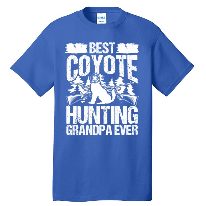 Coyote Hunting Grandpa Hunter Fathers Day Predator Hunting Gift Tall T-Shirt