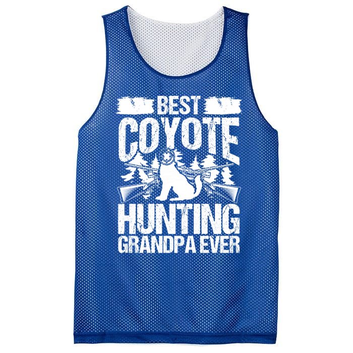 Coyote Hunting Grandpa Hunter Fathers Day Predator Hunting Gift Mesh Reversible Basketball Jersey Tank