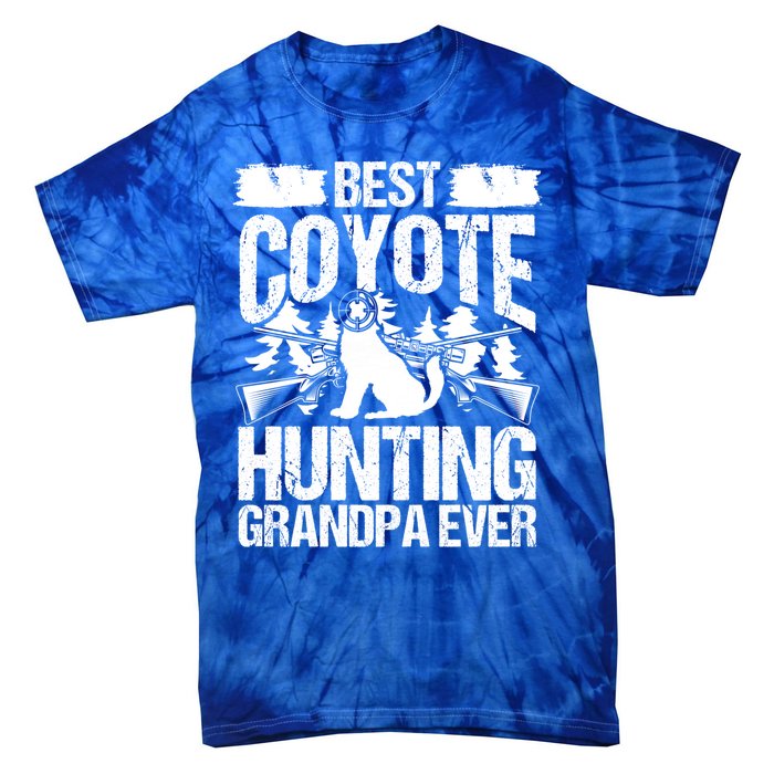 Coyote Hunting Grandpa Hunter Fathers Day Predator Hunting Gift Tie-Dye T-Shirt