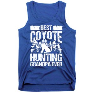 Coyote Hunting Grandpa Hunter Fathers Day Predator Hunting Gift Tank Top