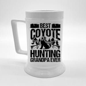 Coyote Hunting Grandpa Hunter Fathers Day Predator Hunting Gift Beer Stein