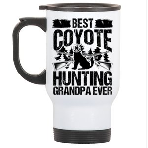 Coyote Hunting Grandpa Hunter Fathers Day Predator Hunting Gift Stainless Steel Travel Mug