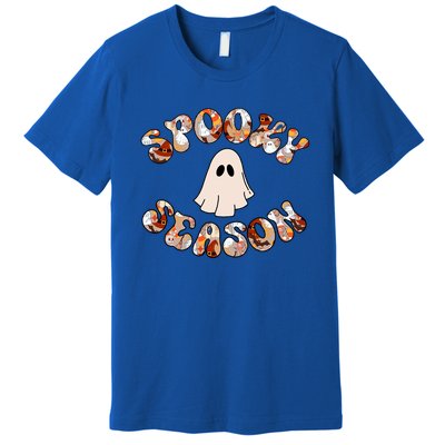 Cute Halloween Ghost Spooky Season Spooky Vibes Ghost Cool Gift Premium T-Shirt