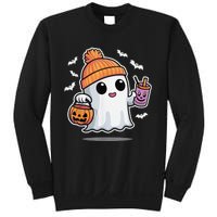 Cute Halloween Ghost Drink Pumpkin Sweatshirt