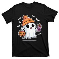 Cute Halloween Ghost Drink Pumpkin T-Shirt