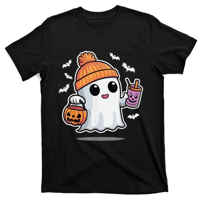 Cute Halloween Ghost Drink Pumpkin T-Shirt