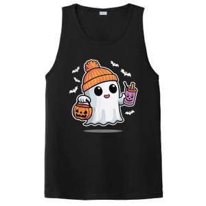 Cute Halloween Ghost Drink Pumpkin PosiCharge Competitor Tank