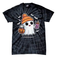 Cute Halloween Ghost Drink Pumpkin Tie-Dye T-Shirt