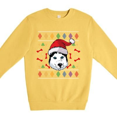 Christmas Husky Gift Premium Crewneck Sweatshirt