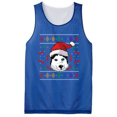 Christmas Husky Gift Mesh Reversible Basketball Jersey Tank