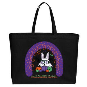 Cute Halloween Gamer Cute Bunny Cute Halloween Rainbow Halloween Pumpkins Cotton Canvas Jumbo Tote