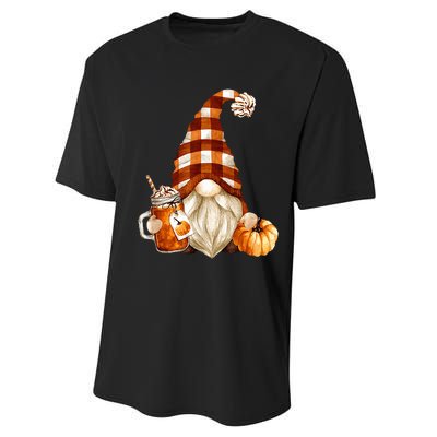 Cute Holiday Gnome For Thanksgiving With Fall Pumpkin Spice Performance Sprint T-Shirt