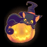 Cute Halloween Glowing Pumpkin Jackolantern Witch Cat City Backpack